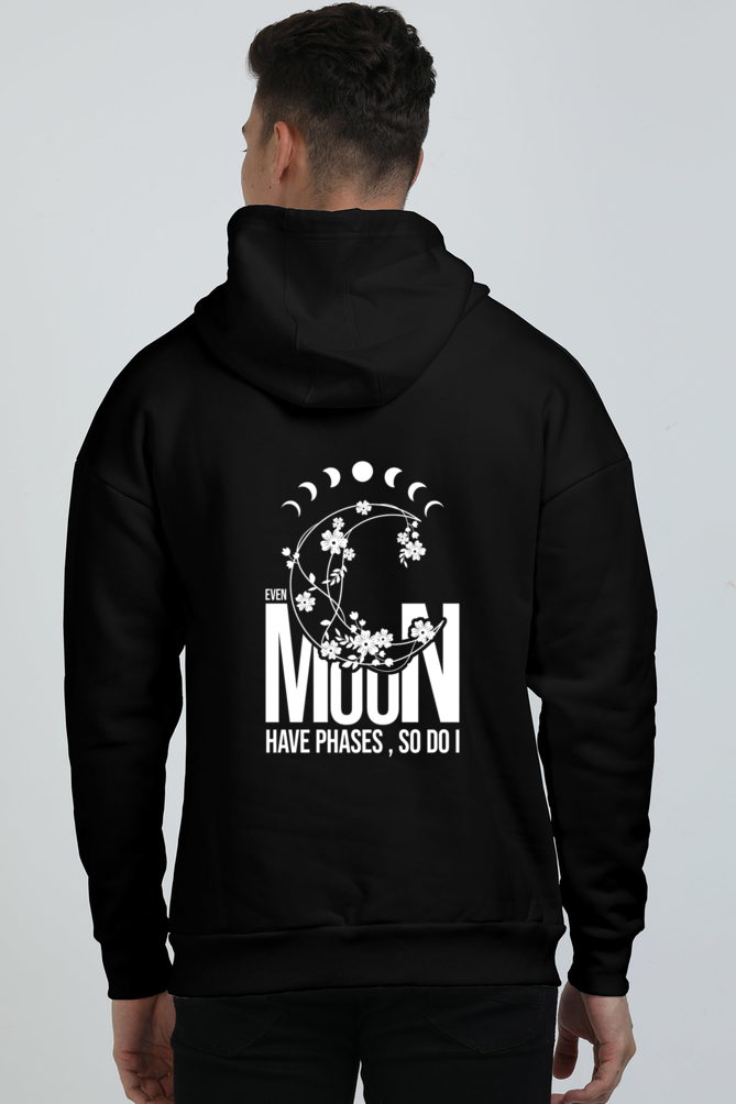 Phases Oversized Unisex Hoodie - Black