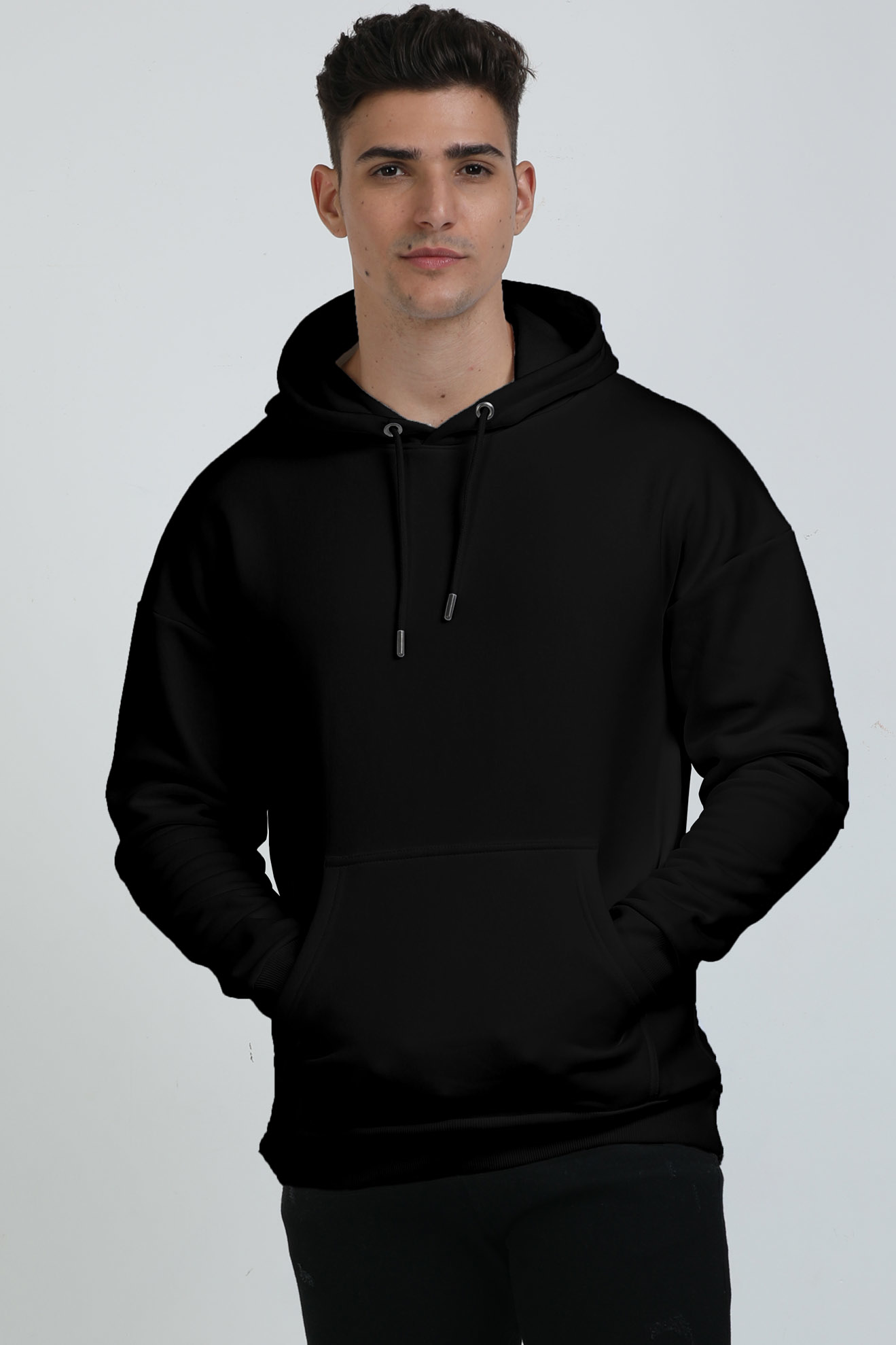 Phases Oversized Unisex Hoodie - Black